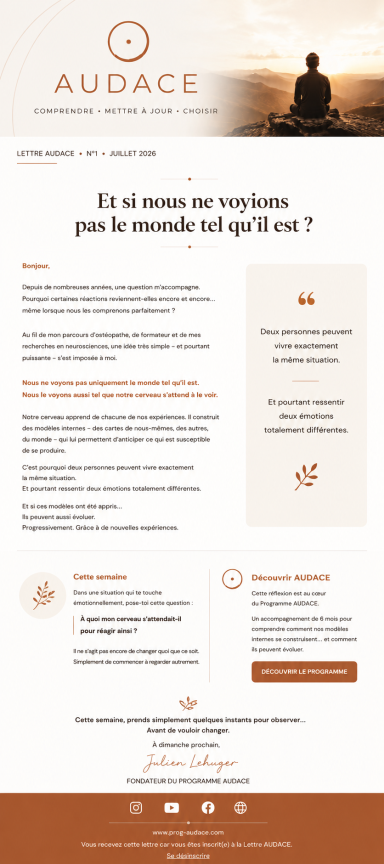 Homme assis en méditation, paysage paisible en arrière-plan. Ambiance sereine.